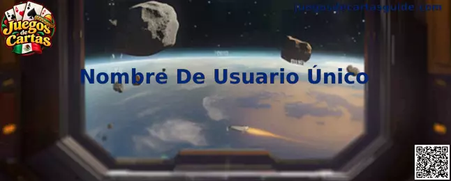 Imagen informativa sobre la elección de un nombre de usuario único para Juegos de Cartas