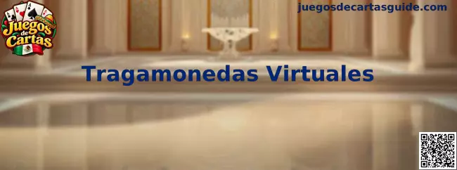 Ilustración de tragamonedas virtuales con carretes digitales, símbolos de naipes y elementos gráficos de juego