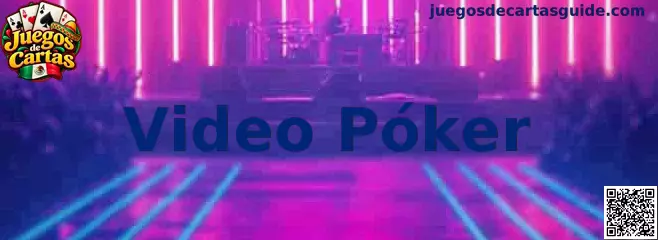 Mesa digital de Video Póker mostrando cinco naipes con opciones de retención y tabla de pagos